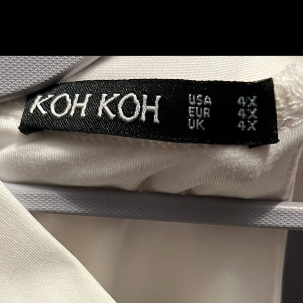KOHKOH 4X Plus White High Neck Sleeveless Maxi - Picture 5 of 5